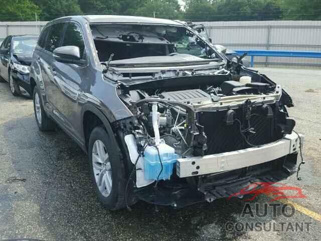 TOYOTA HIGHLANDER 2016 - 5TDZKRFHXGS149333