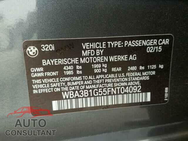 BMW 3 SERIES 2015 - WBA3B1G55FNT04092