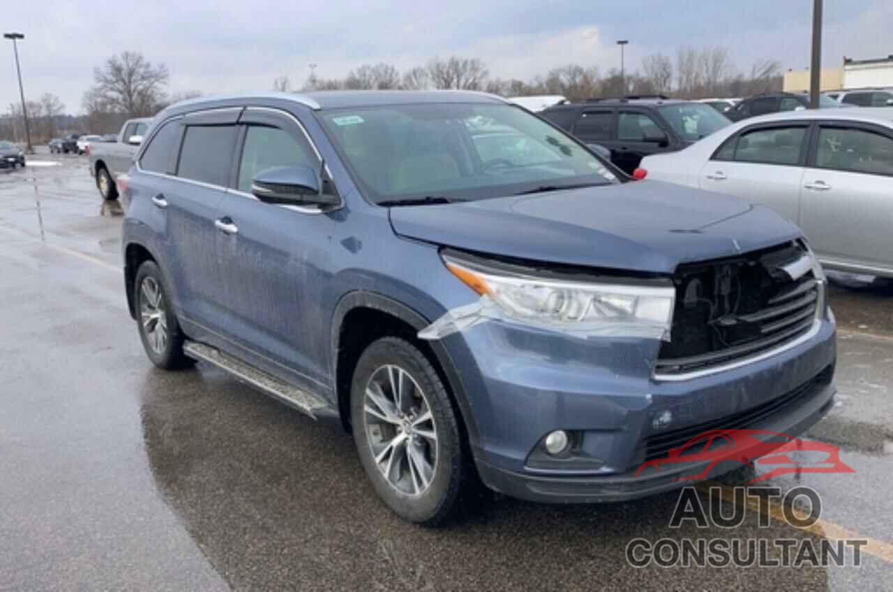 TOYOTA HIGHLANDER 2016 - 5TDJKRFH1GS352849