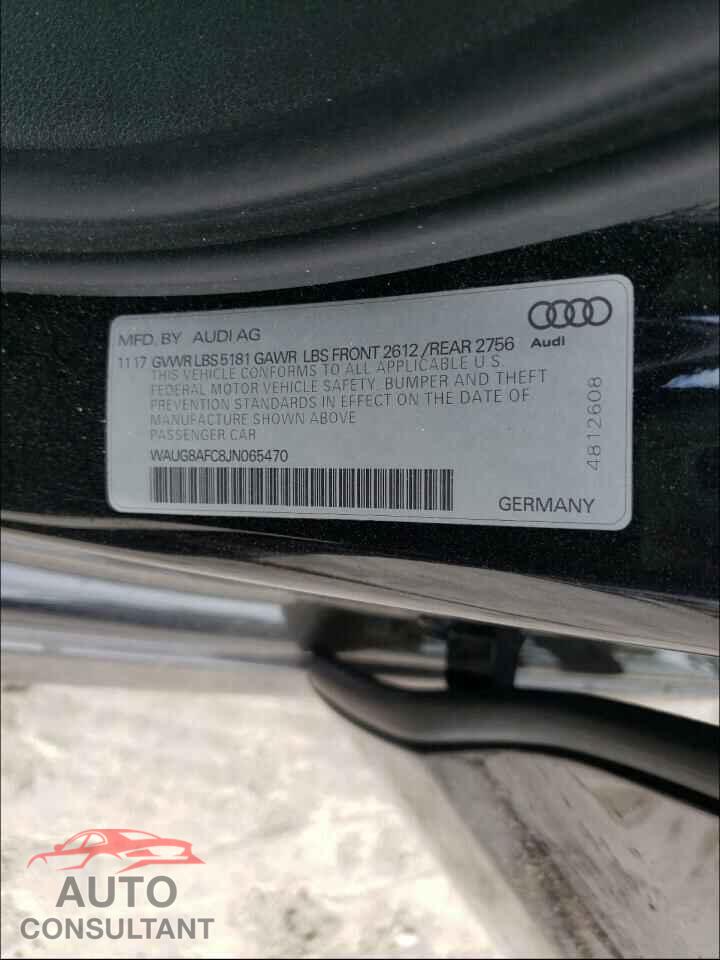 AUDI A6 2018 - WAUG8AFC8JN065470