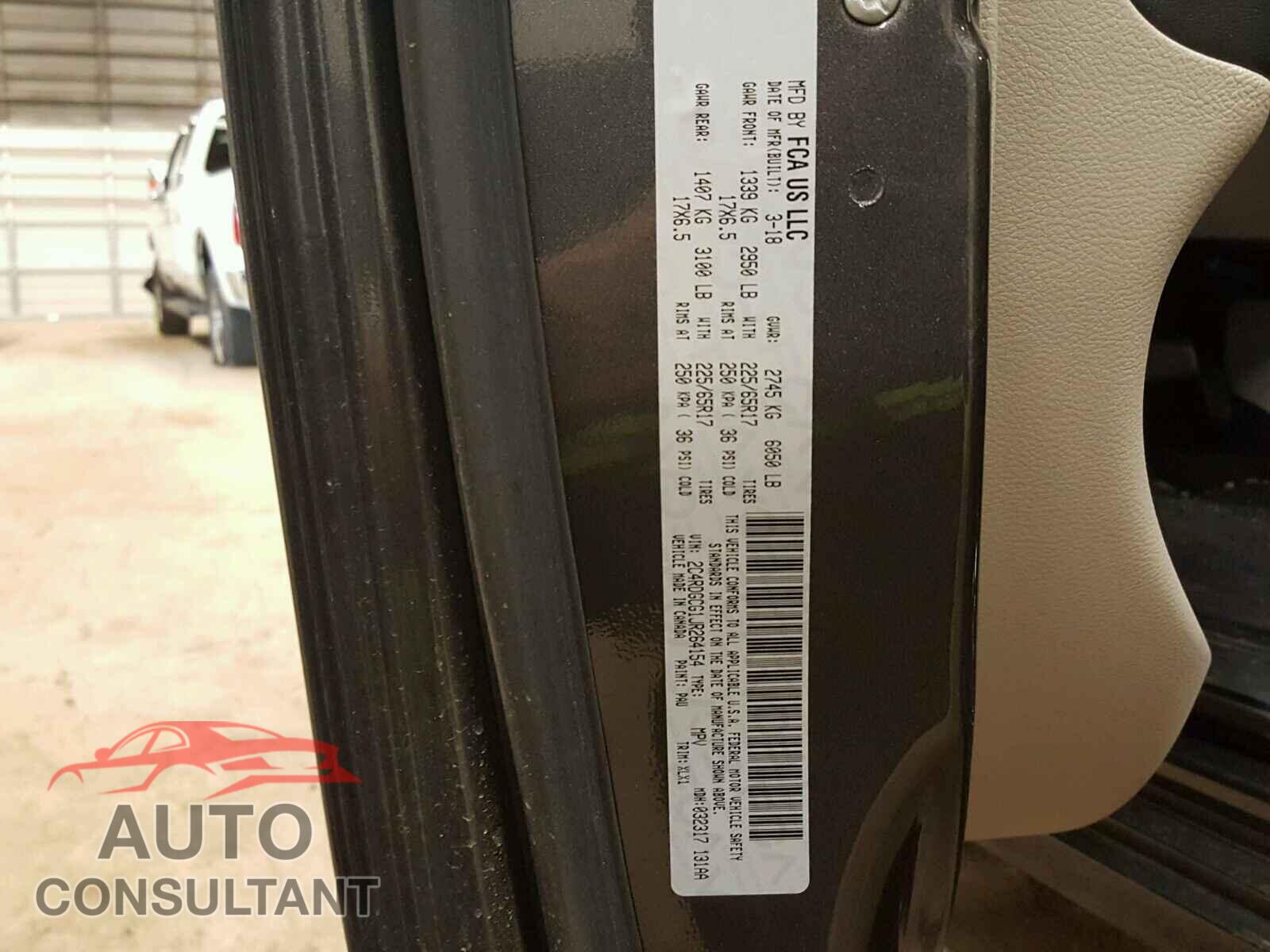DODGE CARAVAN 2018 - 2C4RDGCG1JR264154