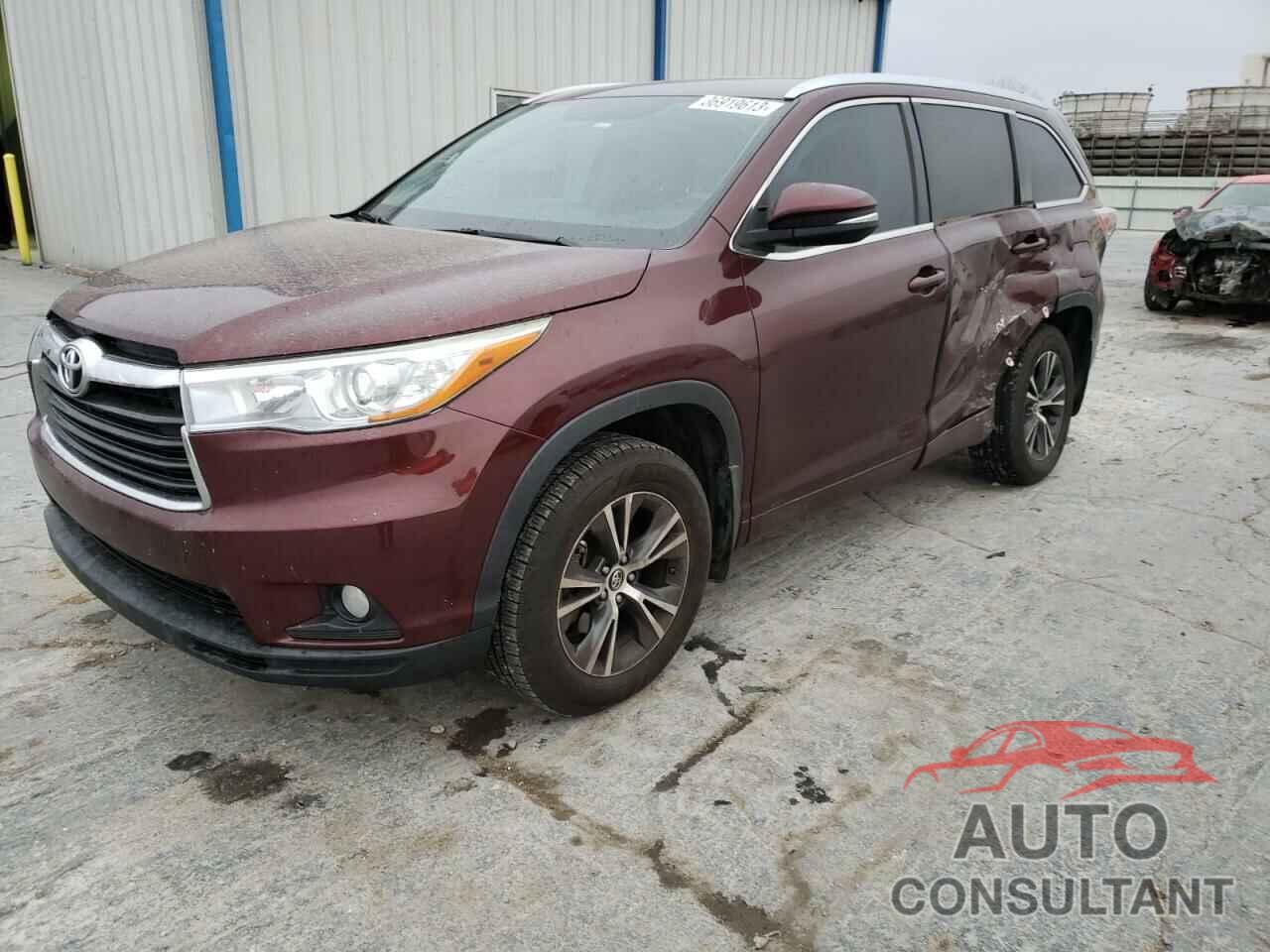 TOYOTA HIGHLANDER 2016 - 5TDJKRFH4GS328805