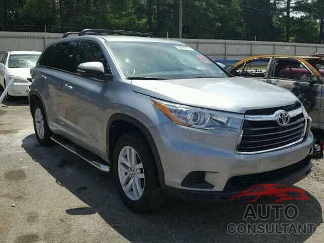 TOYOTA HIGHLANDER 2016 - 5TDZKRFH4GS167360