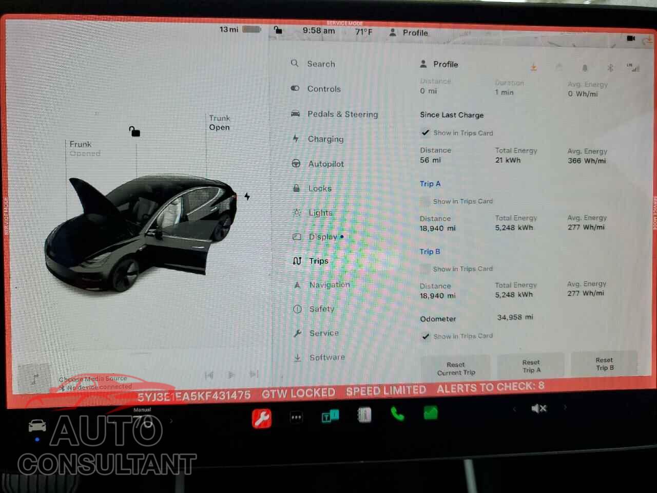 TESLA MODEL 3 2019 - 5YJ3E1EA5KF431475