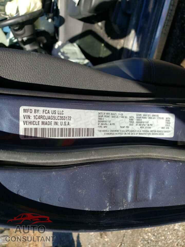 DODGE DURANGO 2020 - 1C4RDJAG5LC353172