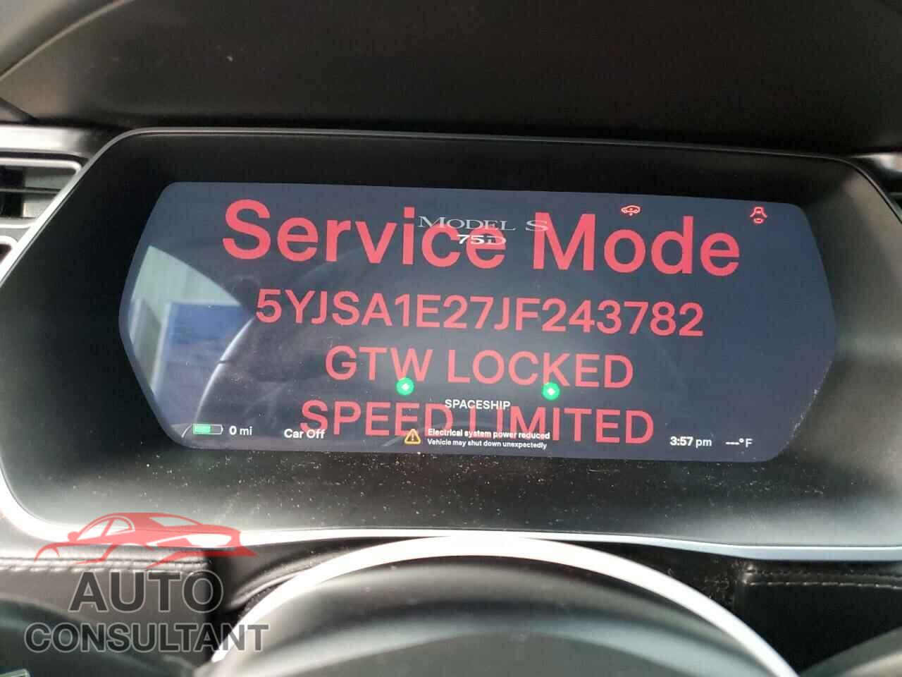 TESLA MODEL S 2018 - 5YJSA1E27JF243782