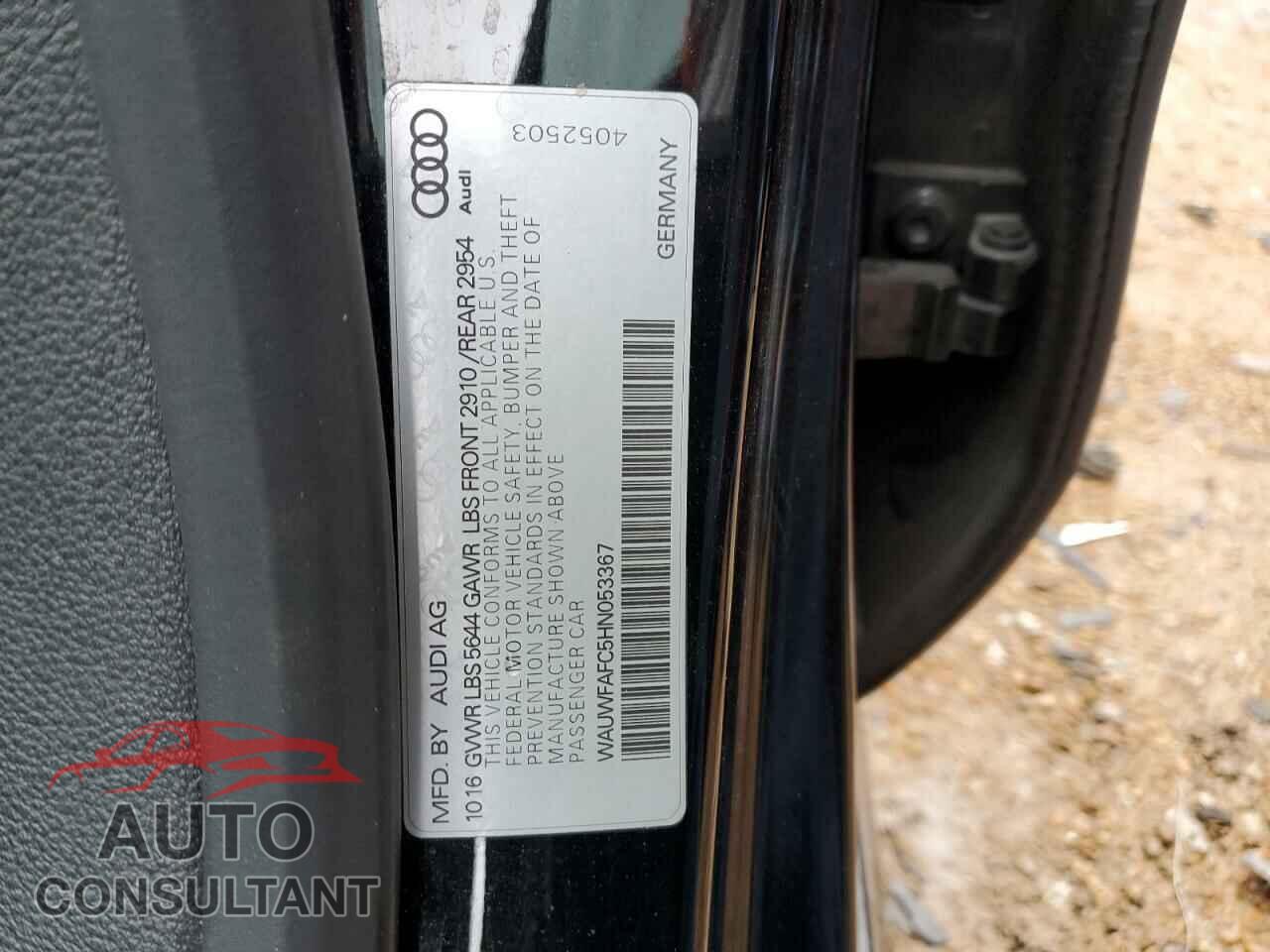 AUDI S7/RS7 2017 - WAUWFAFC5HN053367