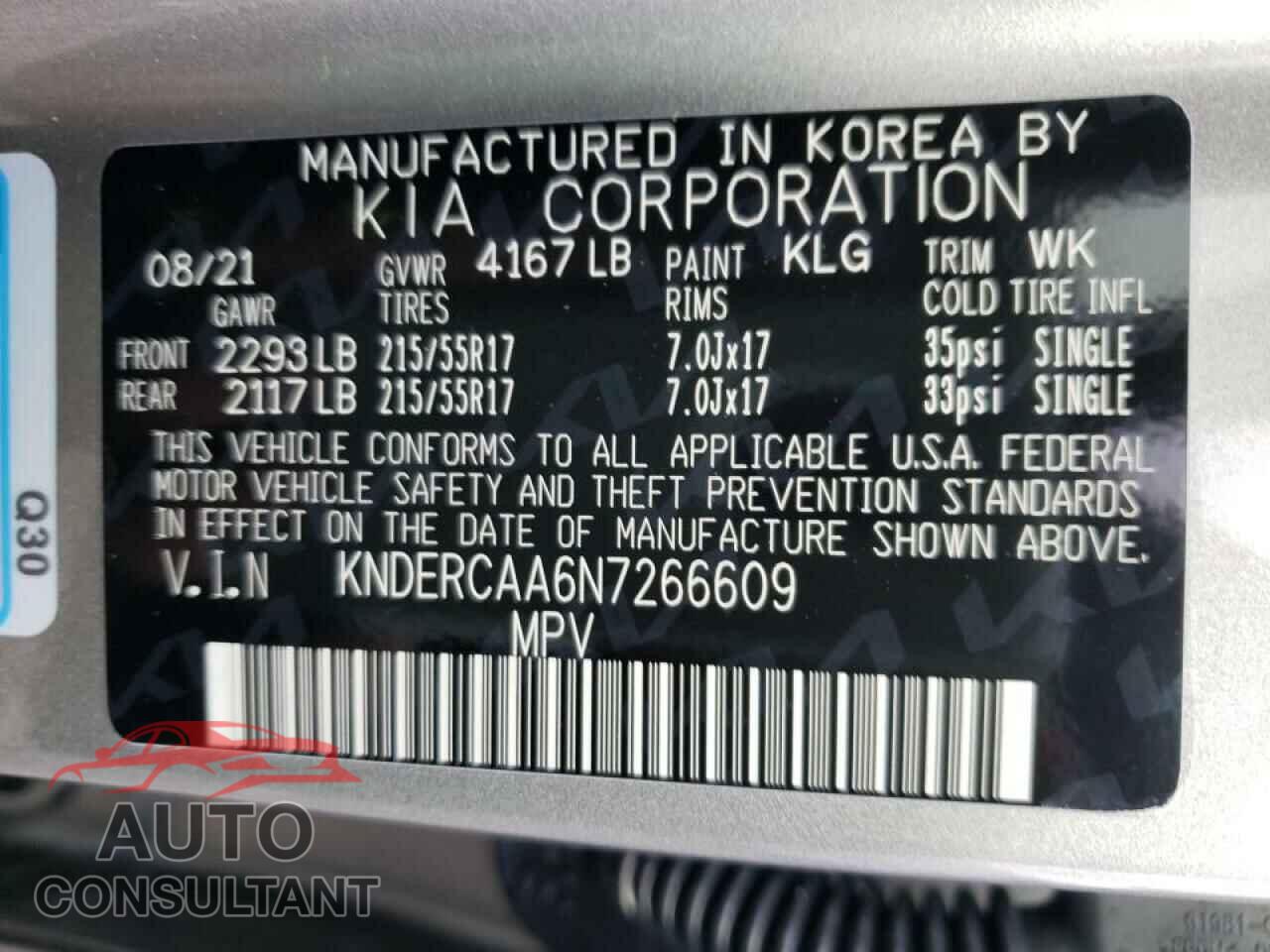 KIA SELTOS 2022 - KNDERCAA6N7266609