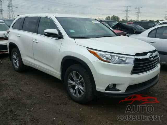 TOYOTA HIGHLANDER 2016 - 5TDBKRFH3GS245807