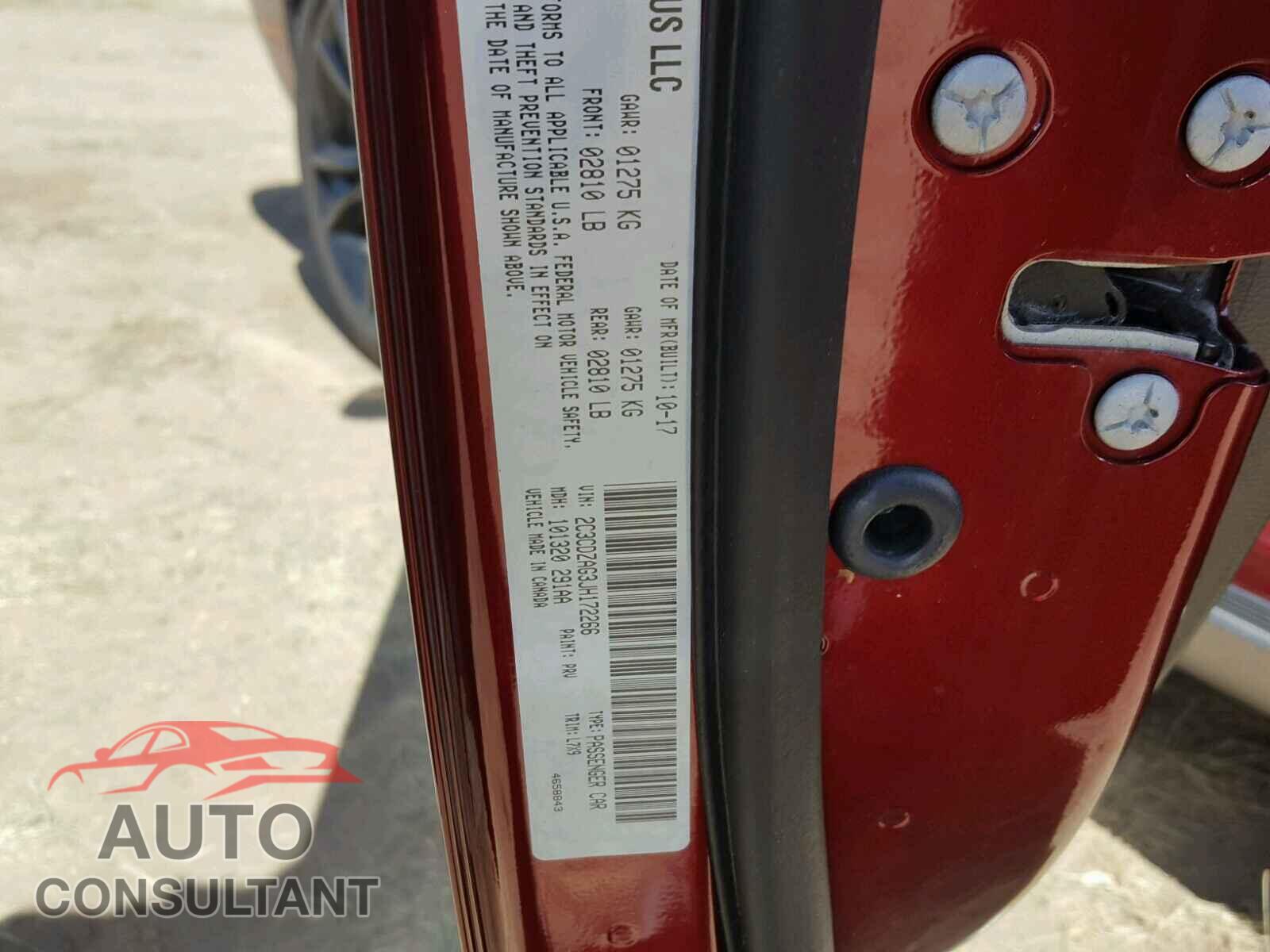 DODGE CHALLENGER 2018 - 2C3CDZAG3JH172266