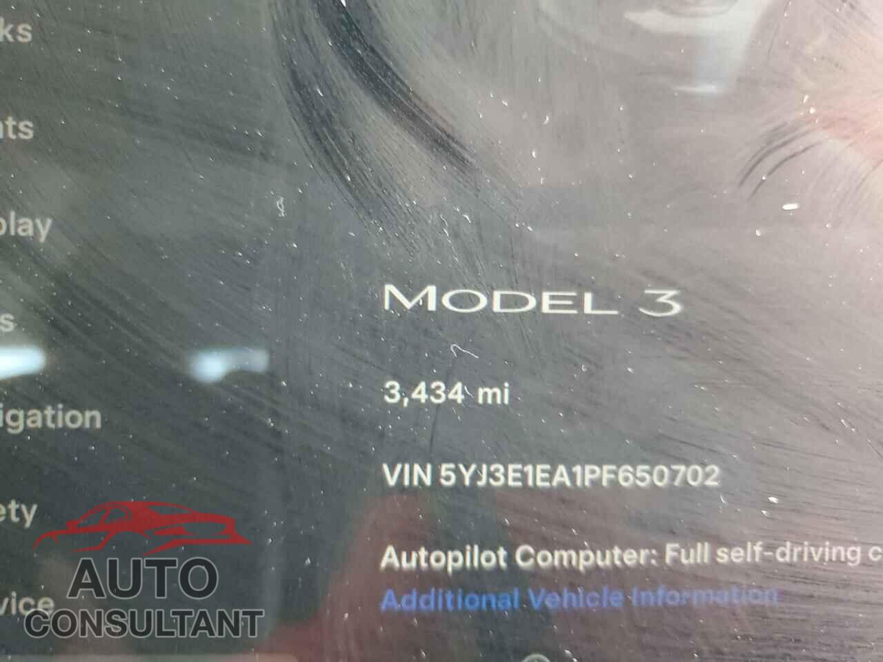 TESLA MODEL 3 2023 - 5YJ3E1EA1PF650702