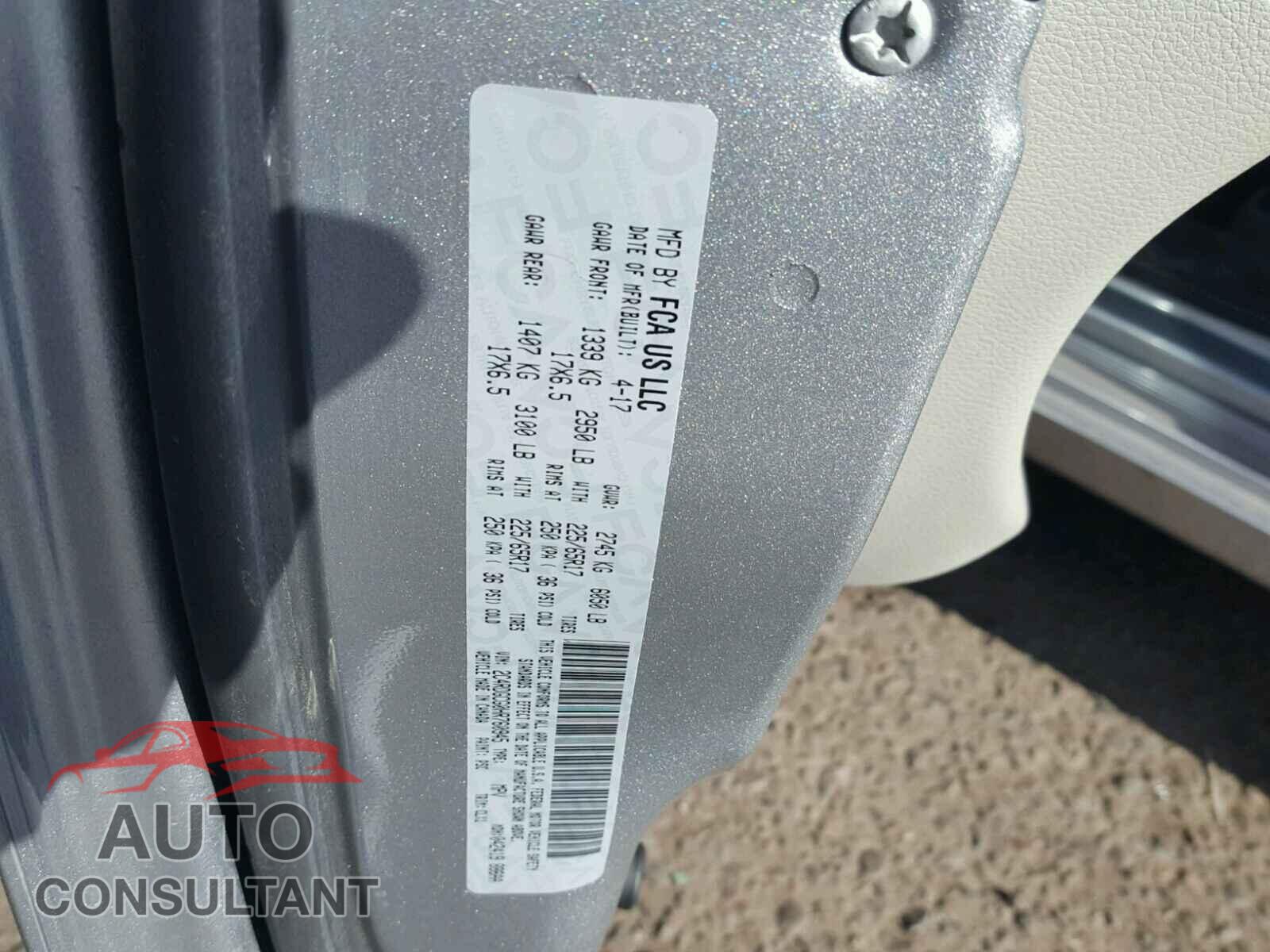 DODGE CARAVAN 2017 - 2C4RDGCG0HR760945