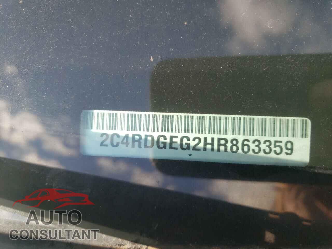 DODGE CARAVAN 2017 - 2C4RDGEG2HR863359