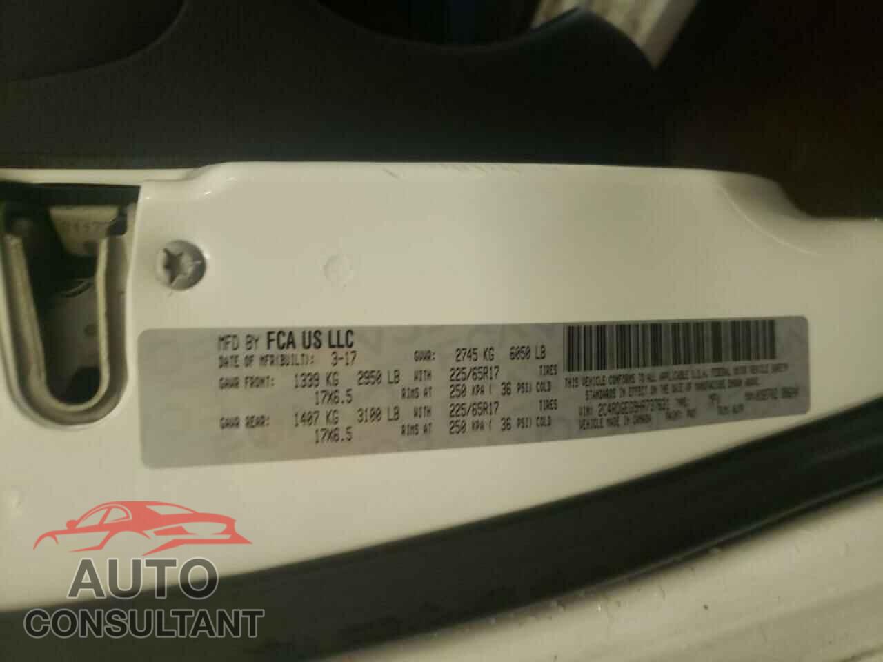 DODGE GRAND CARA 2017 - 2C4RDGEG9HR737631