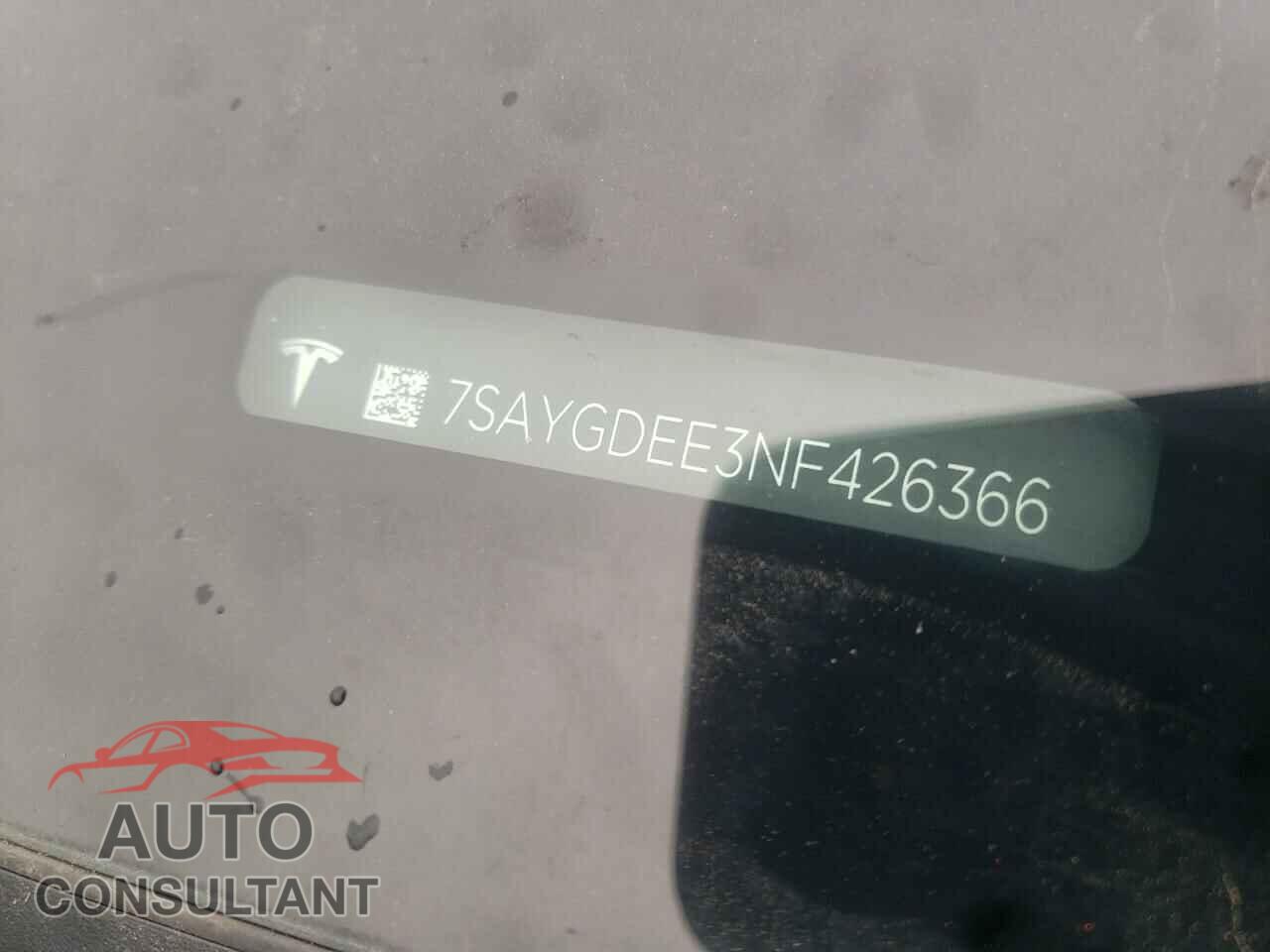 TESLA MODEL Y 2022 - 7SAYGDEE3NF426366