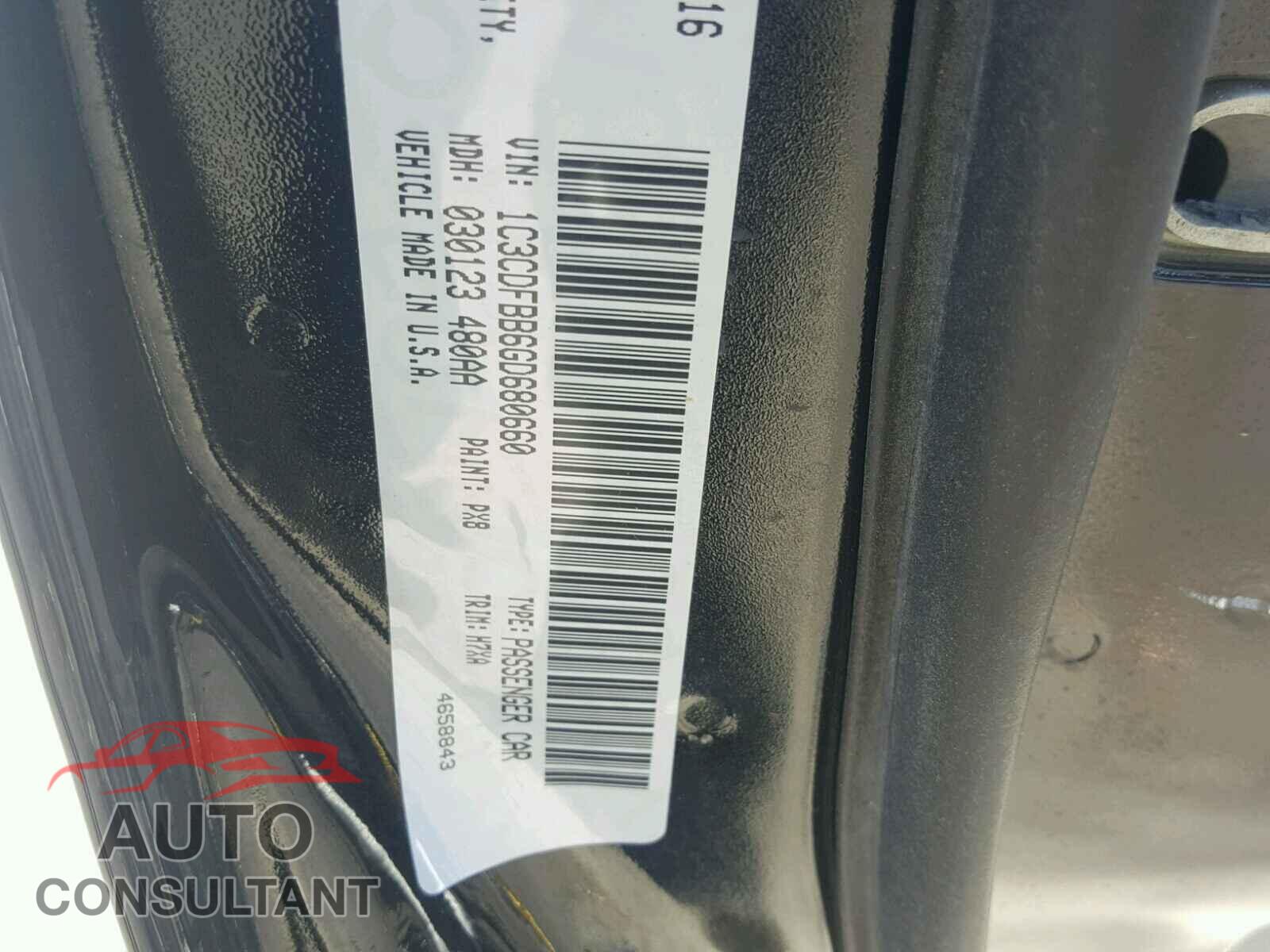 DODGE DART 2016 - 1C3CDFBB6GD680660