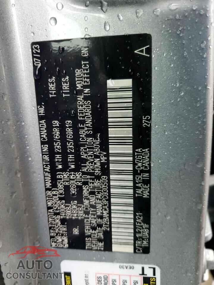 LEXUS RX350 2023 - 2T2BAMCA3PC030509