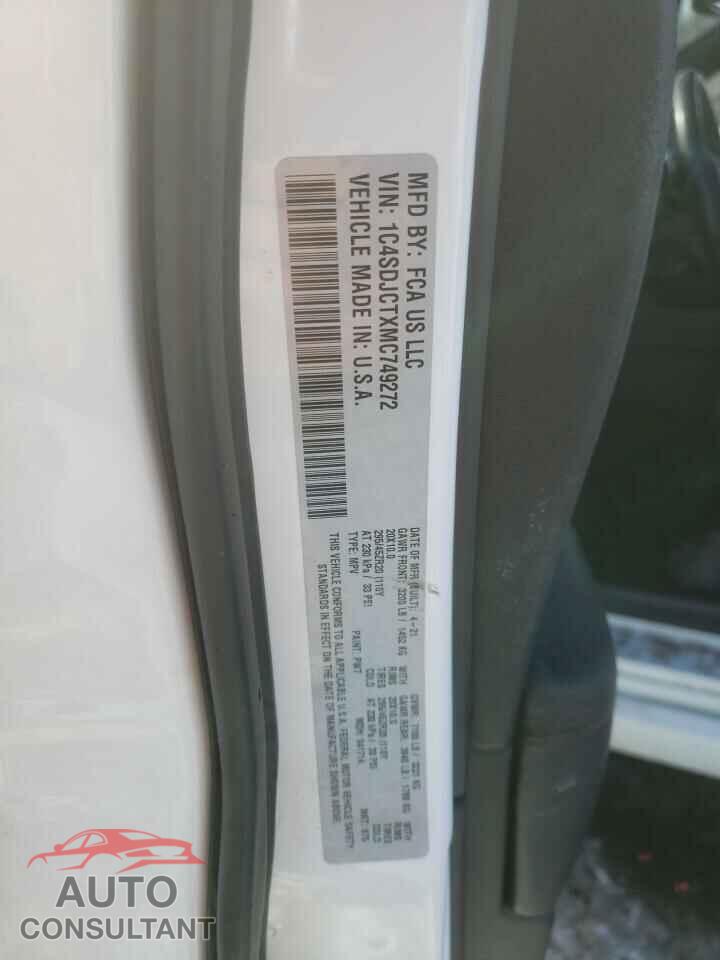 DODGE DURANGO 2021 - 1C4SDJCTXMC749272