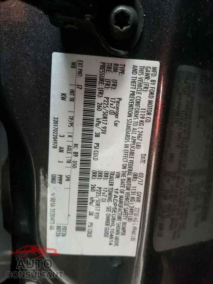 FORD CMAX 2017 - 1FADP5EU8HL104614