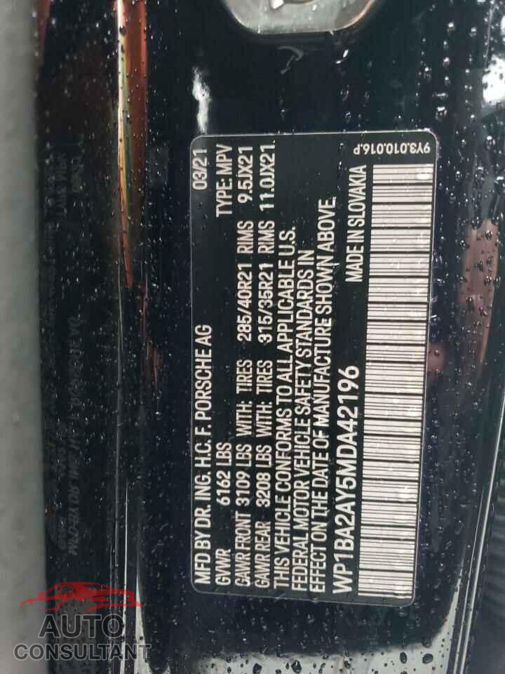 PORSCHE CAYENNE 2021 - WP1BA2AY5MDA42196