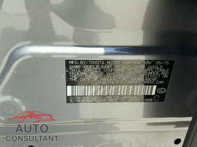 LEXUS GS350 2015 - JTHBE1BL4FA013858