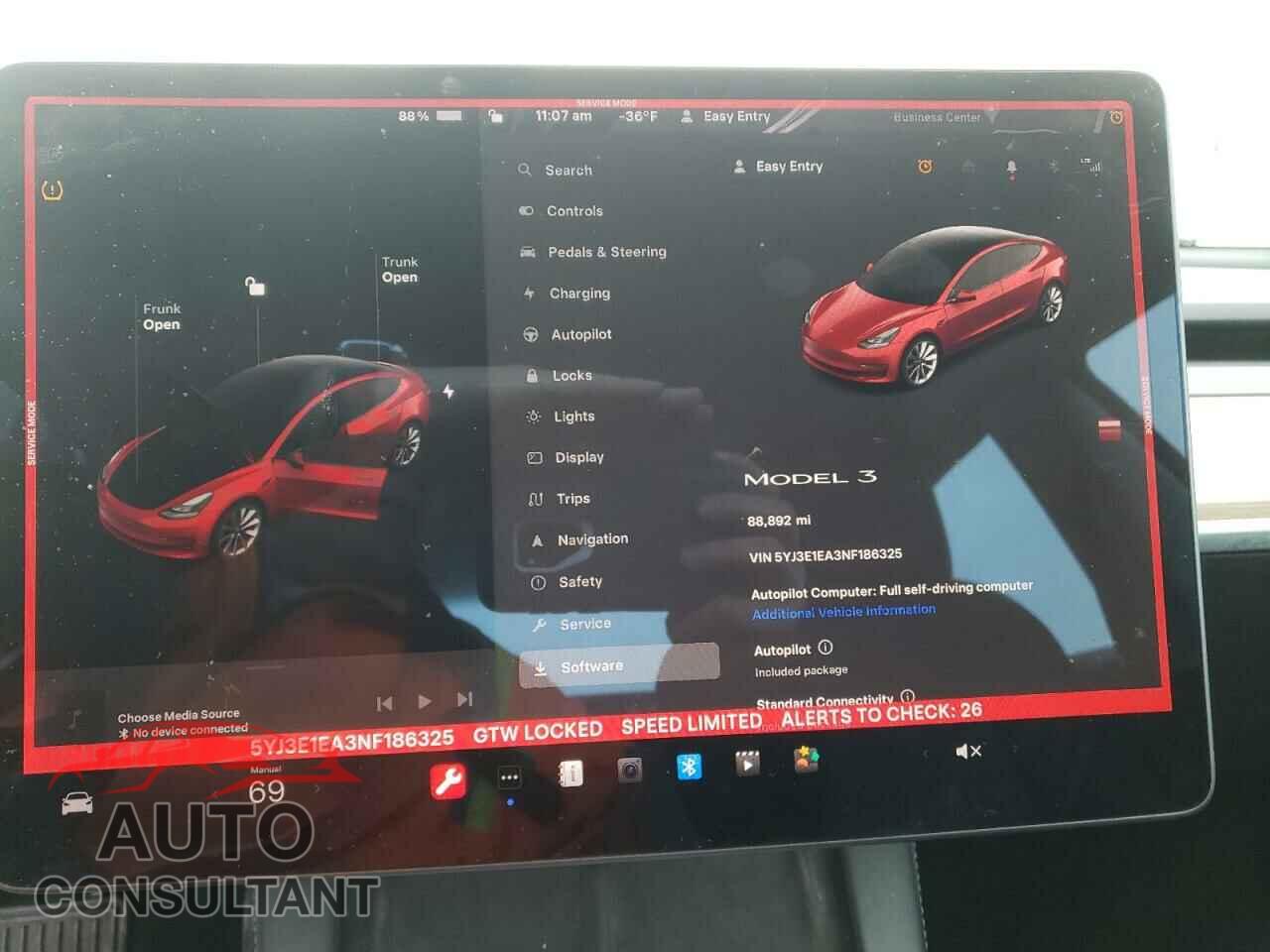 TESLA MODEL 3 2022 - 5YJ3E1EA3NF186325