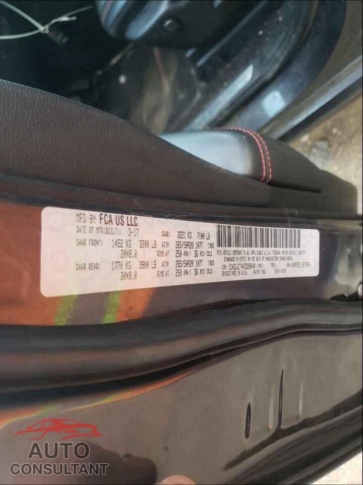 DODGE DURANGO 2017 - 1C4SDJCT4HC839040