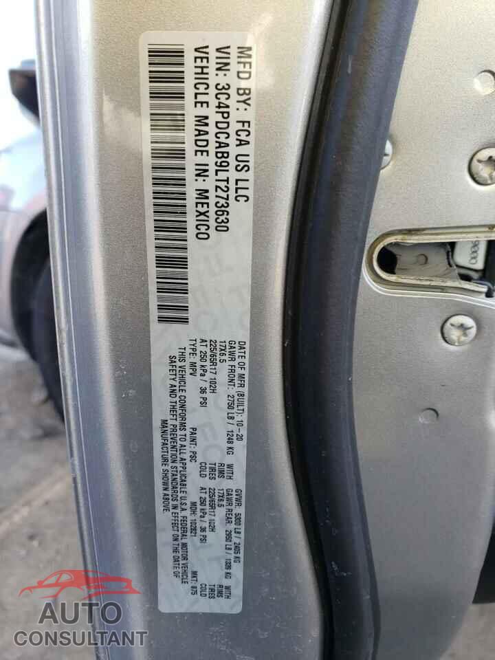 DODGE JOURNEY 2020 - 3C4PDCAB9LT273630