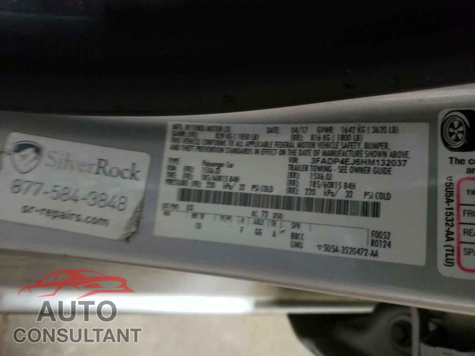 FORD FIESTA 2017 - 3FADP4EJ6HM132037