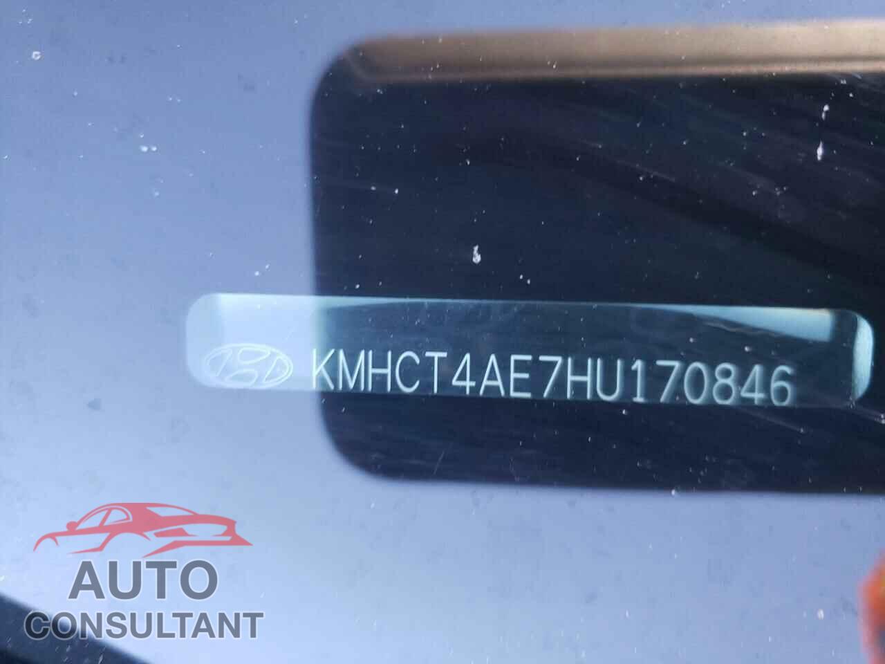 HYUNDAI ACCENT 2017 - KMHCT4AE7HU170846
