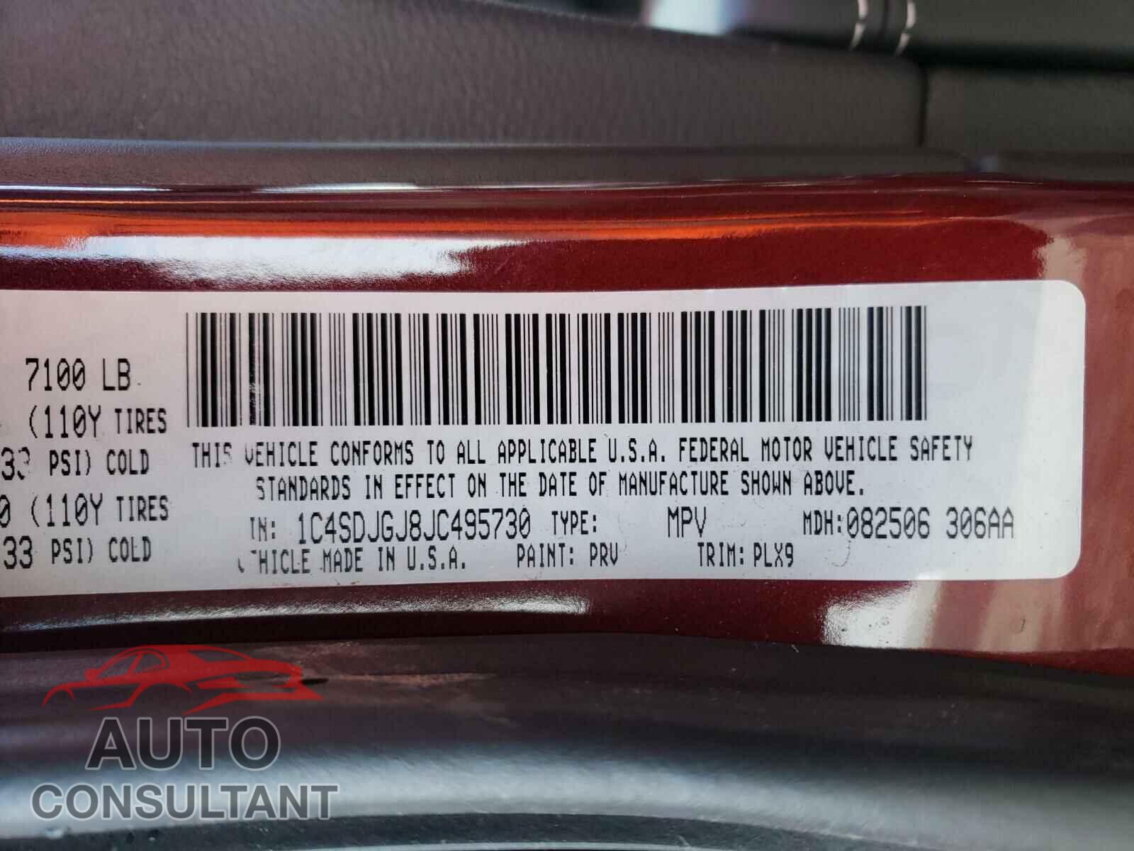 DODGE DURANGO 2018 - 1C4SDJGJ8JC495730