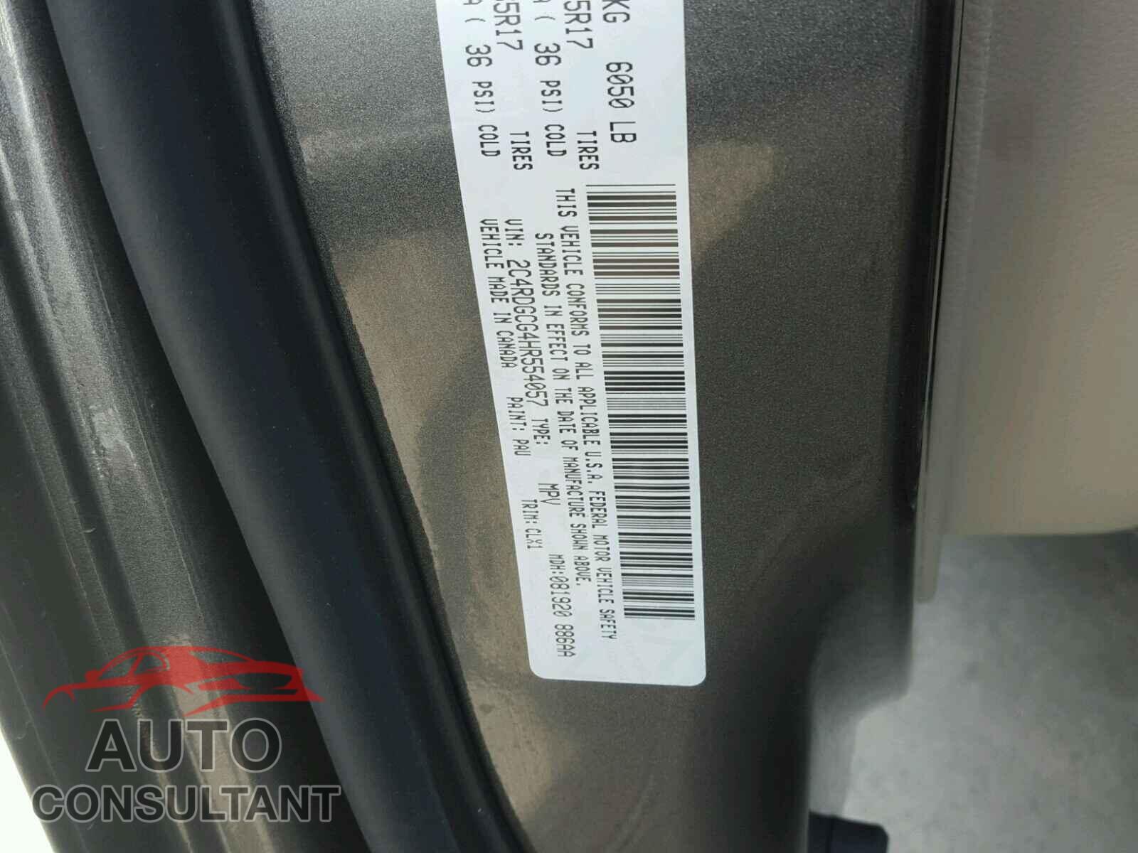 DODGE CARAVAN 2017 - 2C4RDGCG4HR554057