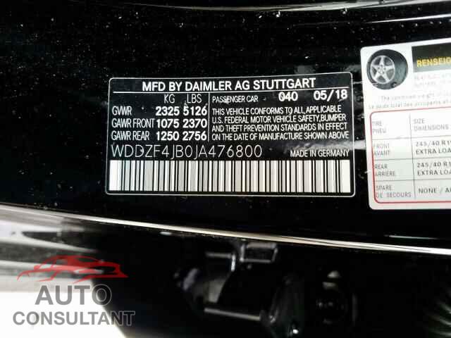 MERCEDES-BENZ E CLASS 2017 - WDDZF4JB0JA476800