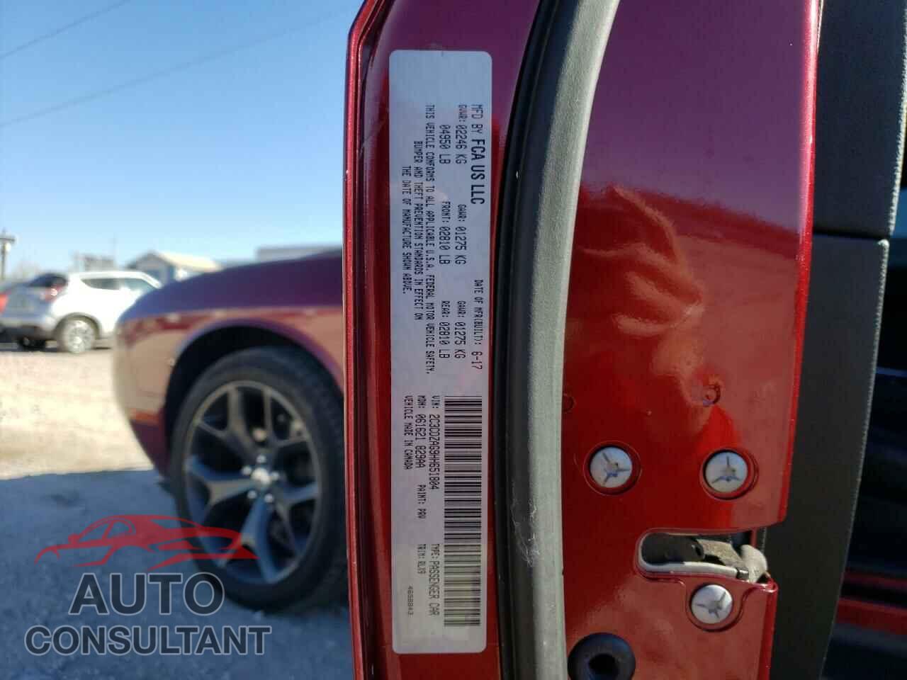 DODGE CHALLENGER 2017 - 2C3CDZAG9HH651804