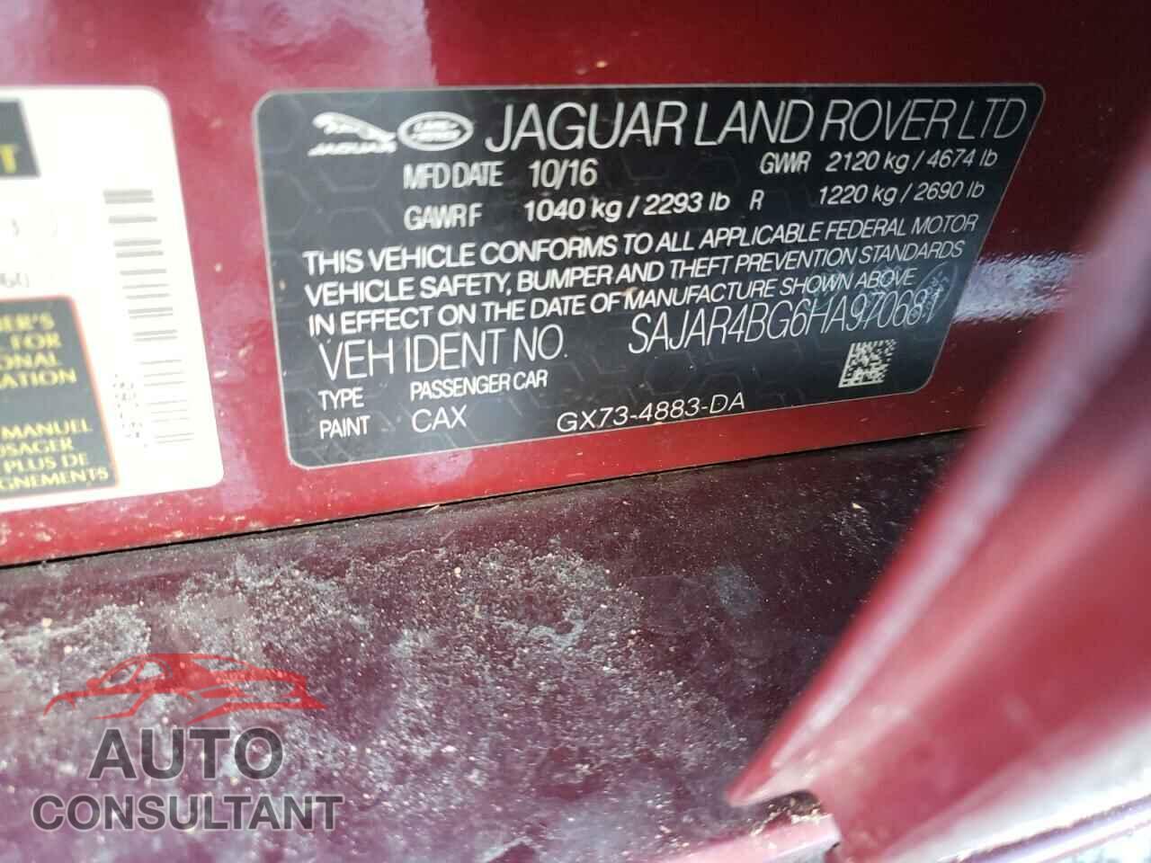 JAGUAR XE 2017 - SAJAR4BG6HA970681