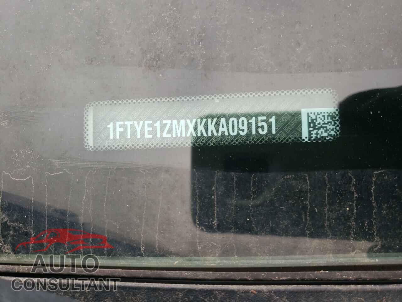 FORD TRANSIT 2019 - 1FTYE1ZMXKKA09151