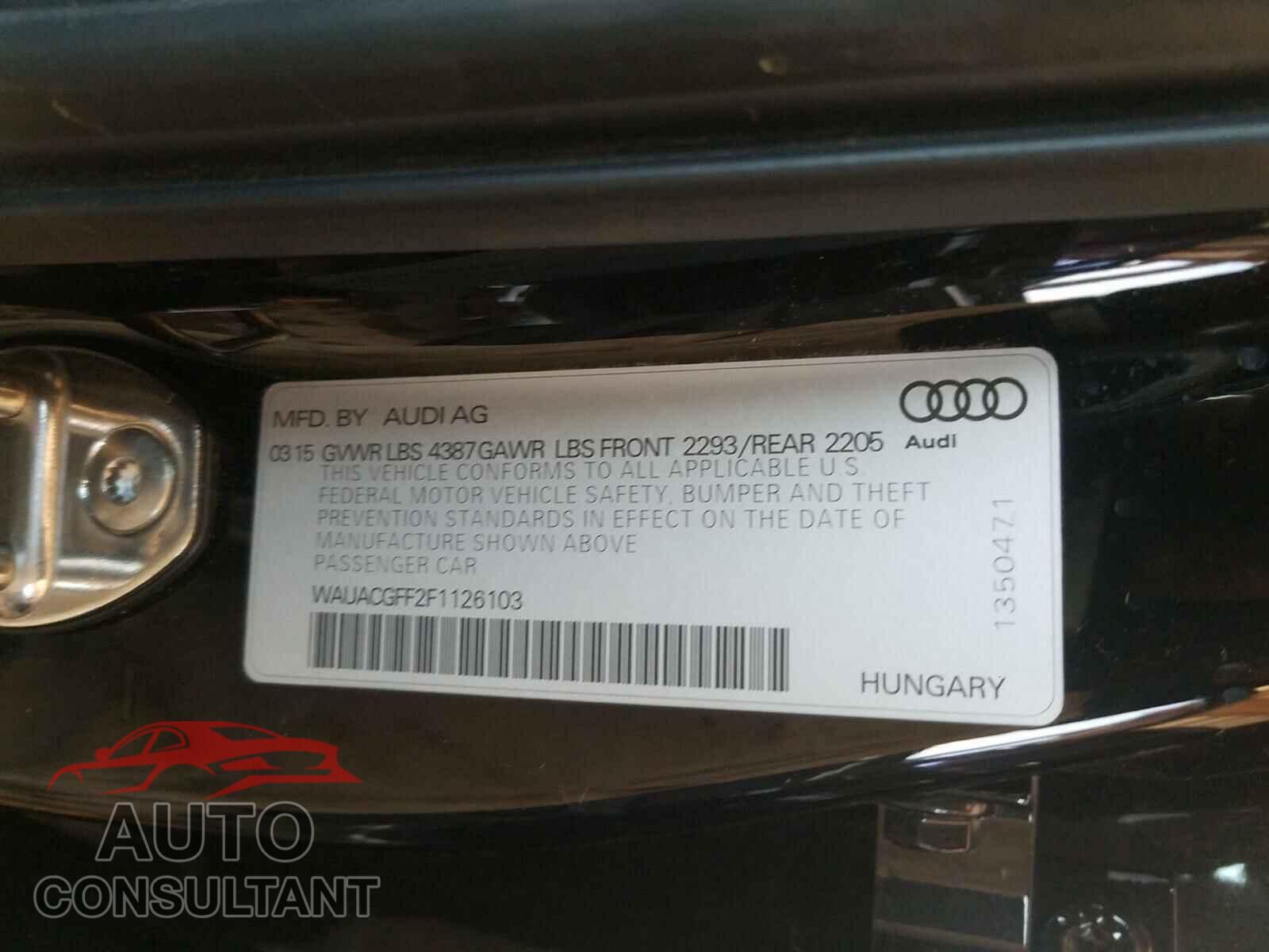 AUDI A3 2015 - WAUACGFF2F1126103
