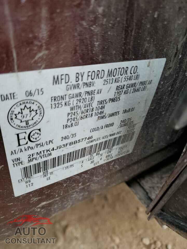 FORD EDGE 2015 - 2FMTK4J93FBB57746