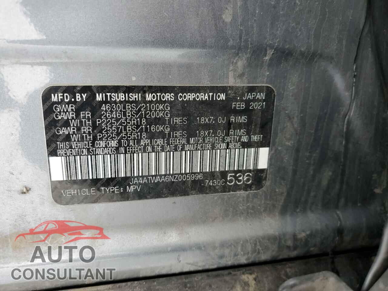 MITSUBISHI ECLIPSE 2022 - JA4ATWAA6NZ005996