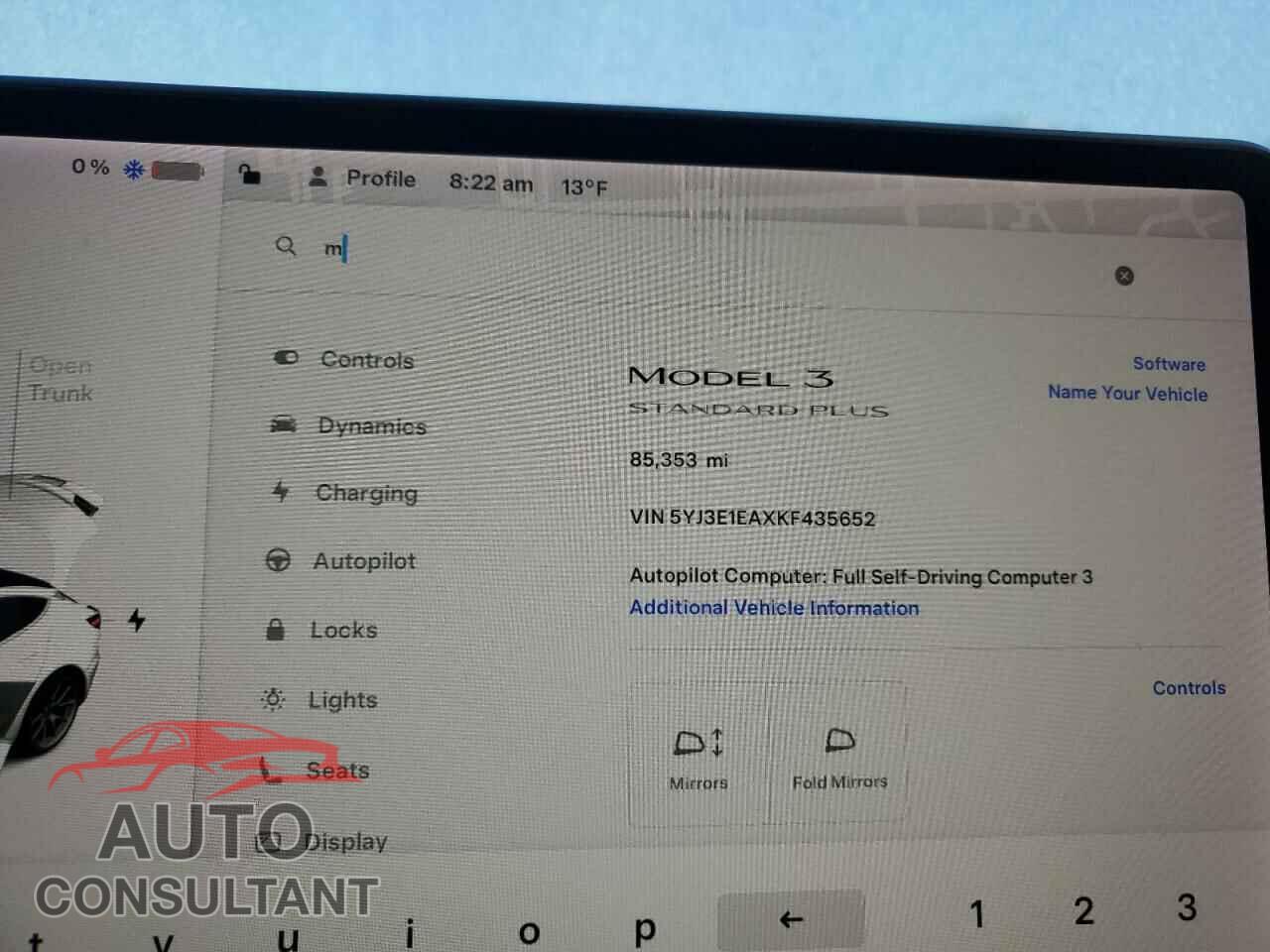 TESLA MODEL 3 2019 - 5YJ3E1EAXKF435652