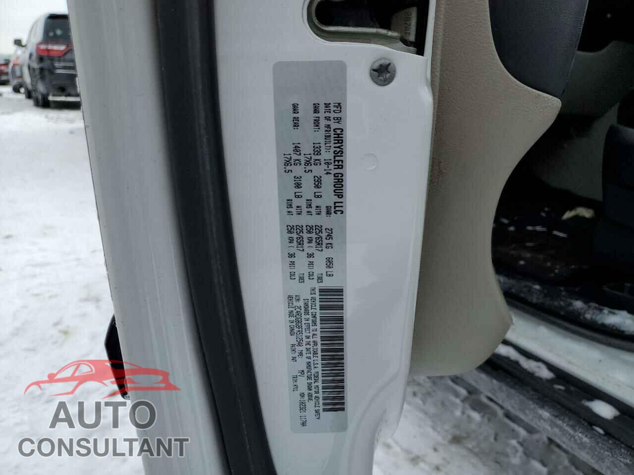 DODGE CARAVAN 2015 - 2C4RDGBG8FR512540
