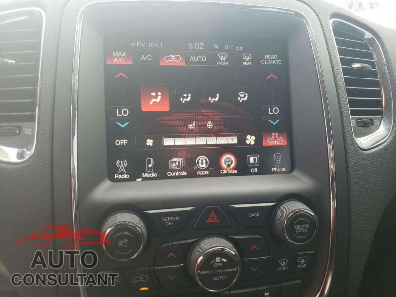 DODGE DURANGO 2017 - 1C4RDHAG2HC956452