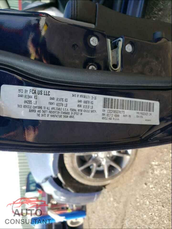 DODGE DART 2016 - 1C3CDFBB5GD701773