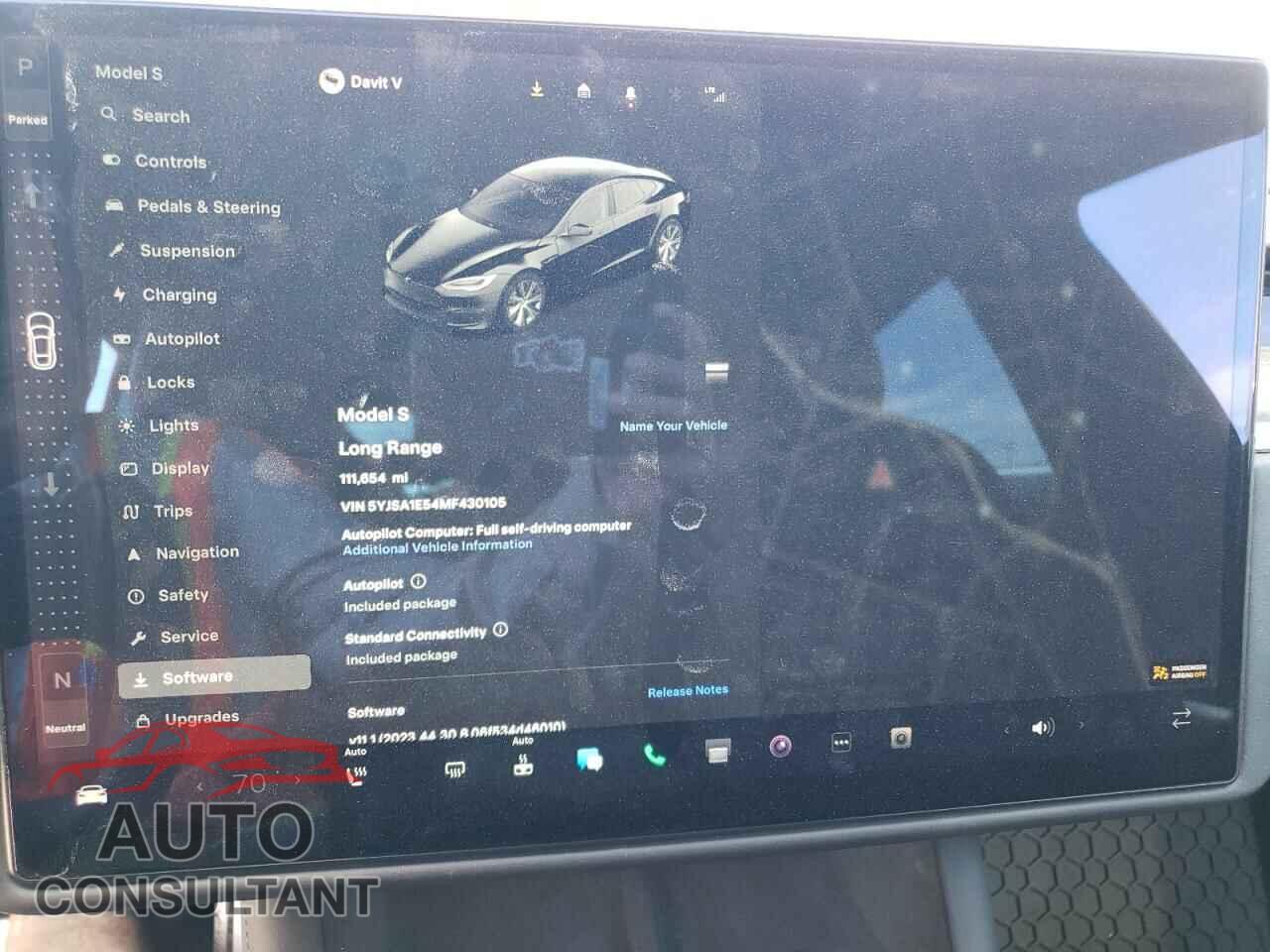 TESLA MODEL S 2021 - 5YJSA1E54MF430105