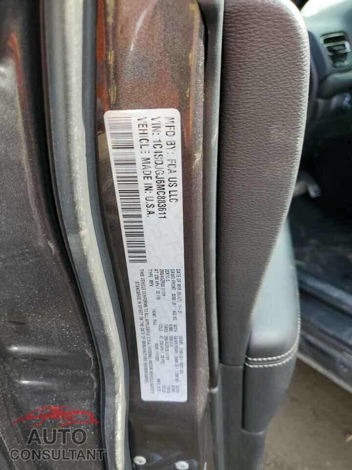 DODGE DURANGO 2021 - 1C4SDJGJ6MC883611