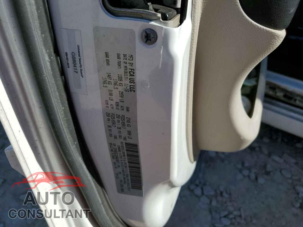 DODGE CARAVAN 2017 - 2C4RDGCG3HR639617