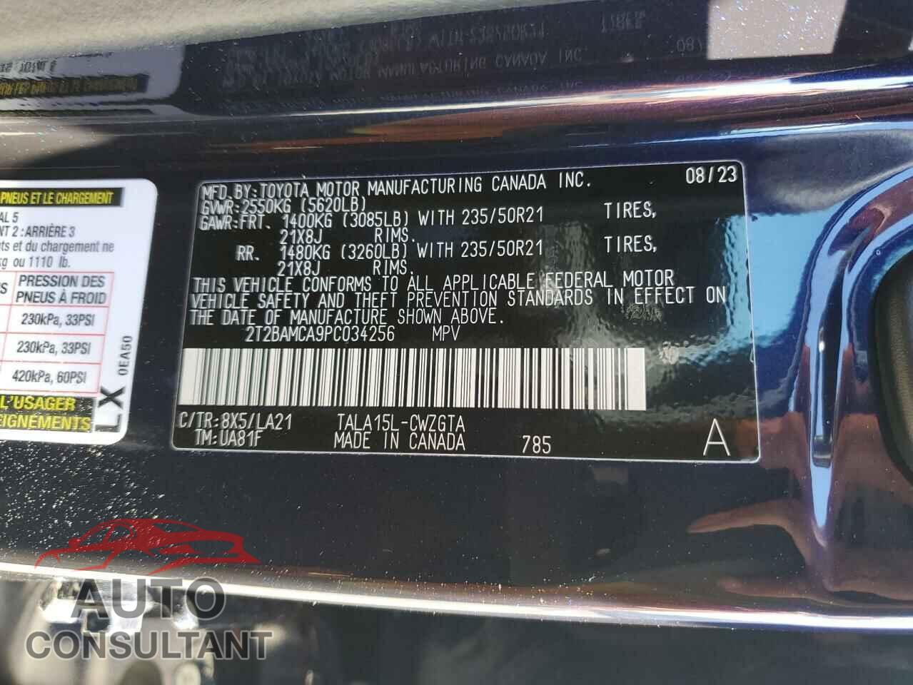 LEXUS RX350 2023 - 2T2BAMCA9PC034256