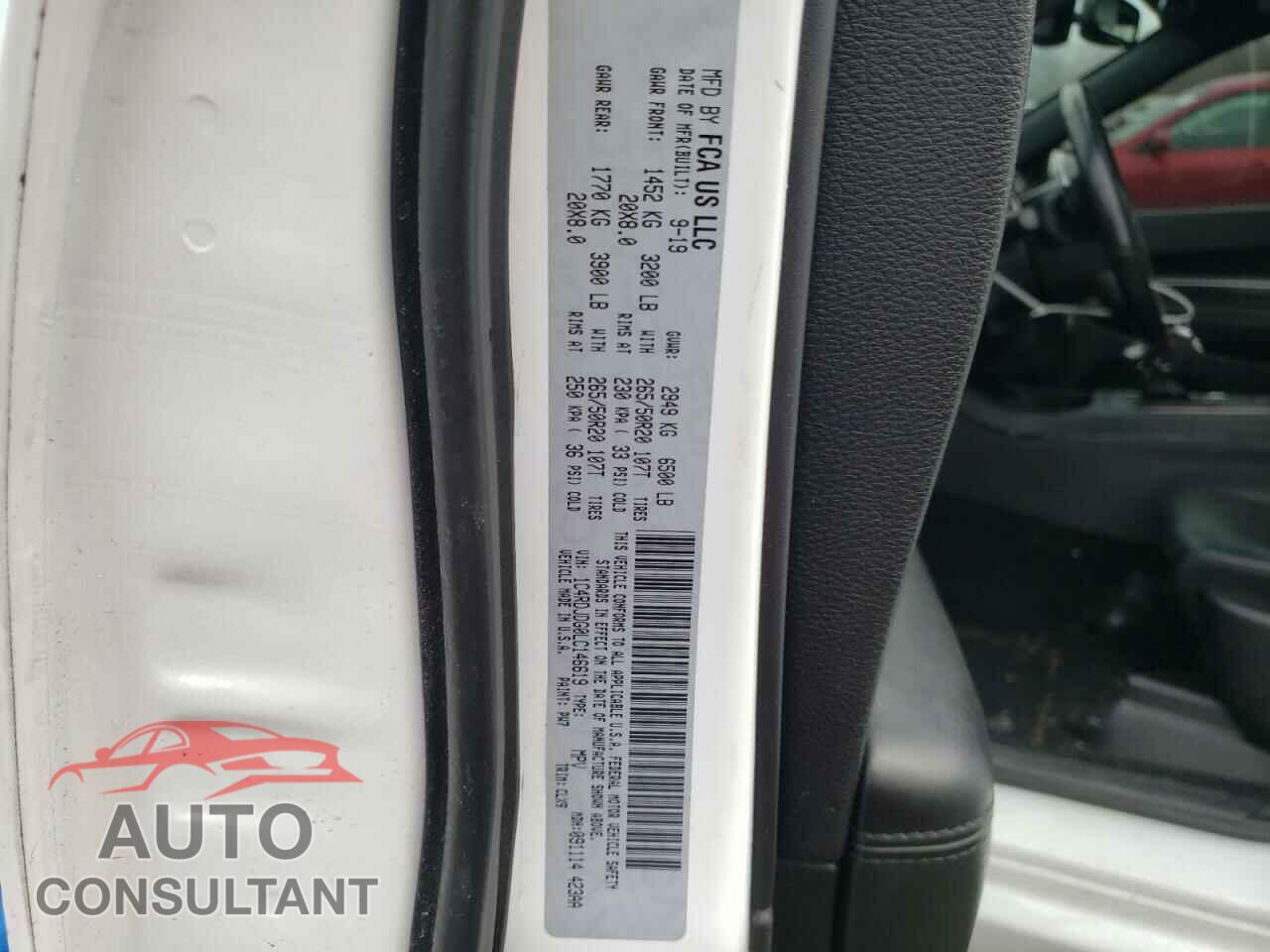DODGE DURANGO 2020 - 1C4RDJDG0LC146619