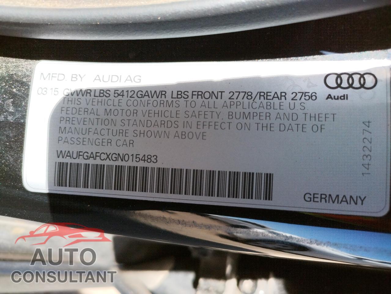 AUDI A6 2016 - WAUFGAFCXGN015483