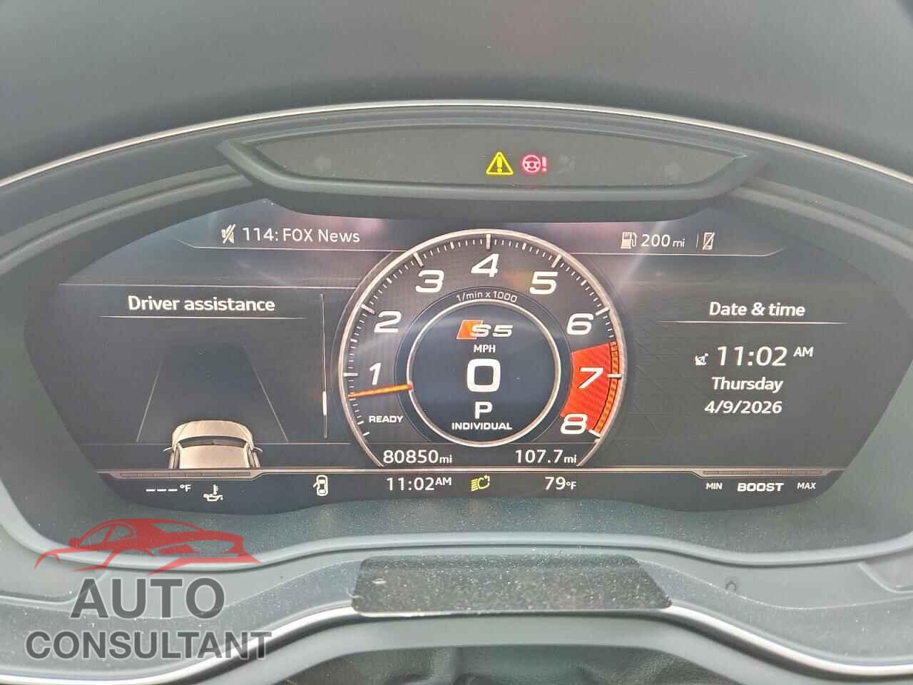 AUDI S5/RS5 2019 - WAUC4CF55KA080573